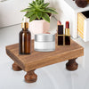 Wooden Riser for Display Decorative Wood Pedestal Stand Multipurpose Wooden Riser Decorative Tray Practical Wood Pedestal Display Stand for Bathroom Kitchen Countertop