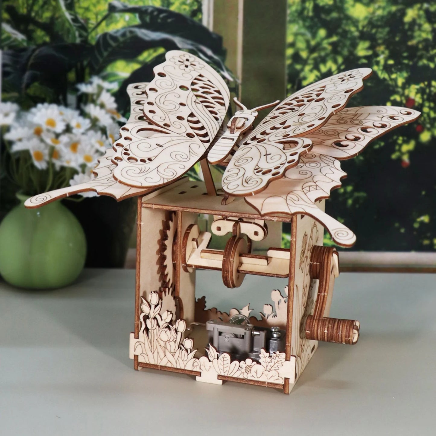 3D puzzles for Adults Butterfly Kit You Are My Sunshine Music Box Model Kits Best Gift for Teens Adults on Birthday Christmas Room Decor