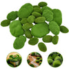 30 Pcs Artificial Moss Rocks 3 Size Decorative Mossy Rocks Moss Balls Fake Moss Decor Artificial Rock for Moss Faux Green Moss Covered Stones for Fairy Garden Floral Arrangements and Crafting