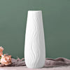 White Ceramic Vase, 8.4" H, Artistic Flower Vase Classic Style for Fireplace Bedroom Kitchen Living Room Office Desk, Fit for Holding Dried Flowers, Fresh Flowers, Artificial Flowers