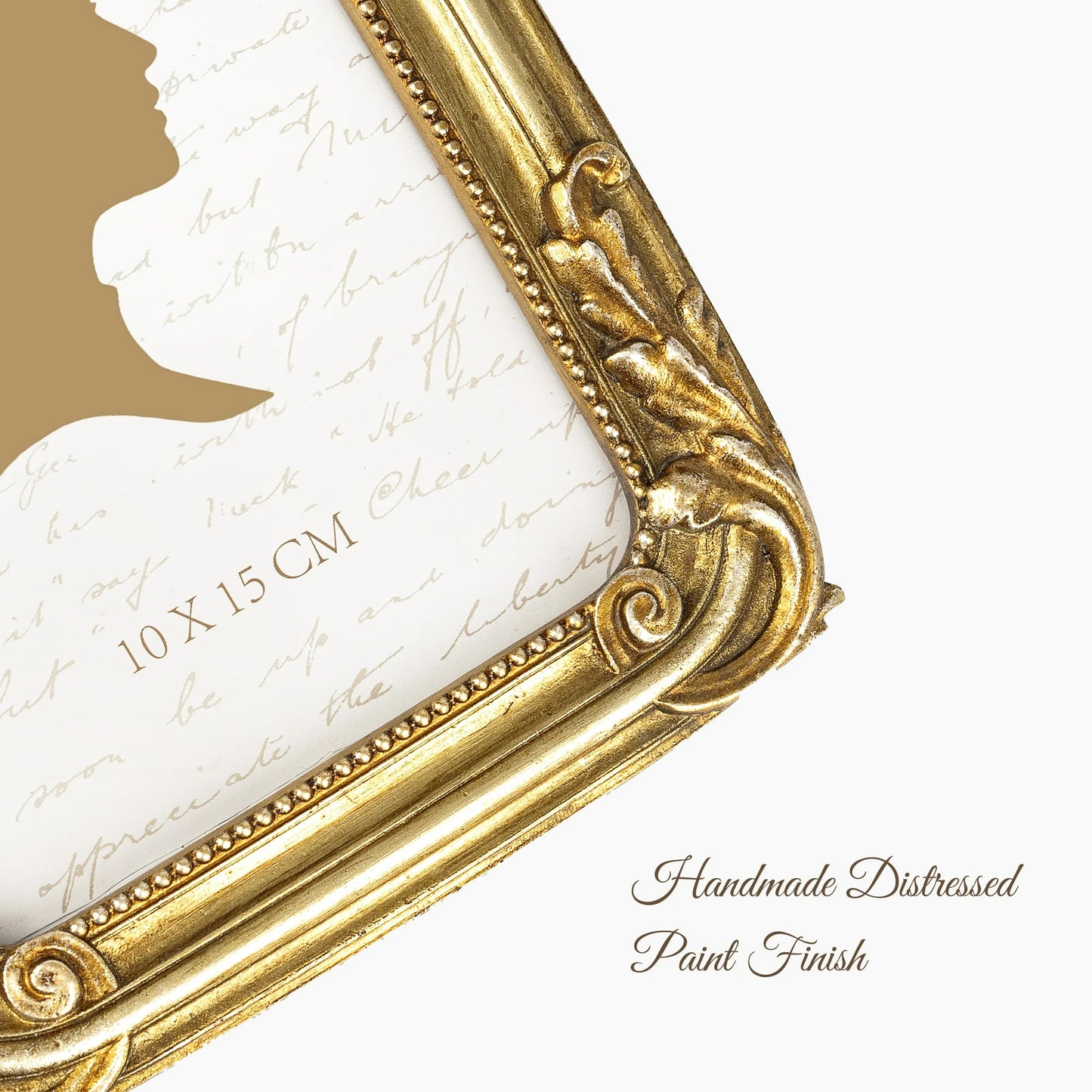 4x6 Inch Vintage Picture Frame, Elegant Antique Photo Frames with Glass Front, Photo Display, Tabletop Wall Hanging, Gift Ideas