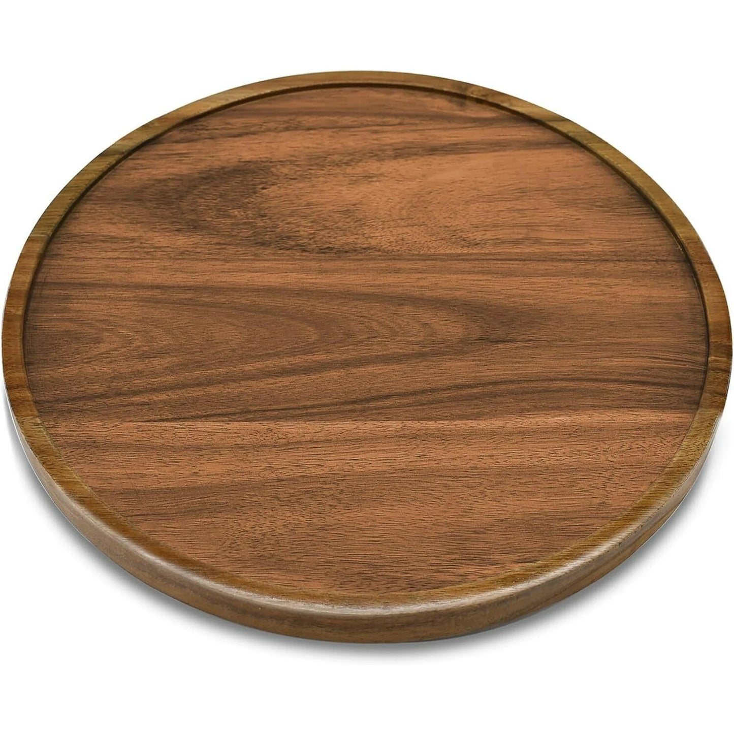 10 Inches Candle Holder Tray Home Decor, Acacia Round Wood Tray for Coffee Table, Coffee Table Tray,Small Wooden Serving Tray, Decorative Trays for Home Decor(1 Pack)