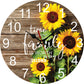 VOCOO 10'' Sunflower Wooden Analog Wall Clock for Kitchen, Home, Office, Bedroom Decor