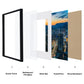 18x24 Picture Frame with Plexiglass - Large Black Poster Frame for Wall Display - Includes 16x20 Mat, Made of Durable PVC Design
