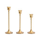 Candlestick Holders Set of 3 Taper Goblet Brass Gold Candle Holders Fireplace Party Wedding Dining Decor