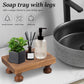 Wooden Riser for Display Decorative Wood Pedestal Stand Multipurpose Wooden Riser Decorative Tray Practical Wood Pedestal Display Stand for Bathroom Kitchen Countertop